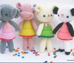 pdf girlgang amigurumi crochet pattern-luulla