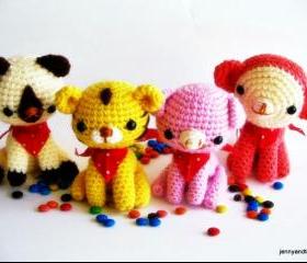 pdf animal friend amigurumi crochet pattern-luulla