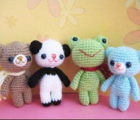 pdf brownie and his friens amigurumi crochet pattern-luulla