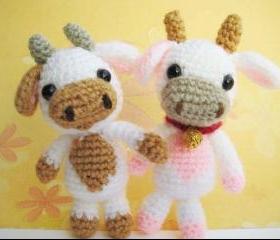 pdf Lolly baby cow amigurumi crochet pattern.-luulla