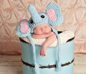 pdf elephant crochet hat pattern size 0-3months-luulla