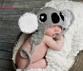 pdf crochet pattern( how to tutorial) Koala hat size newborn- 1 years