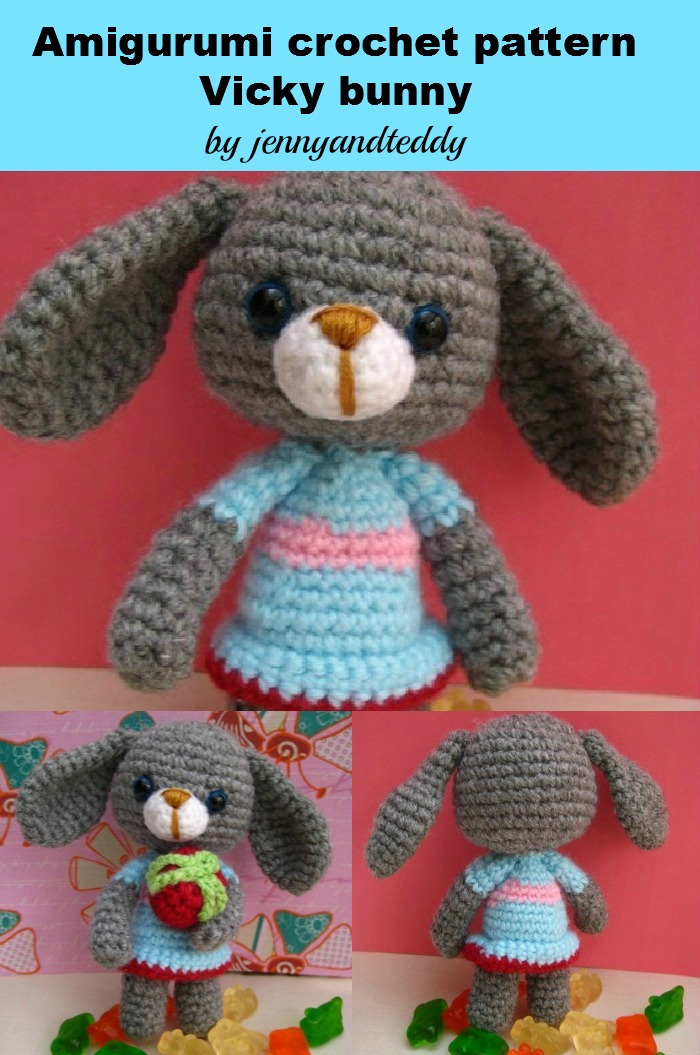 pdf vicky bunny rabbit amigurumi crochet pattern-luulla
