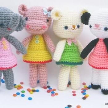 pdf girlgang amigurumi crochet pattern-luulla