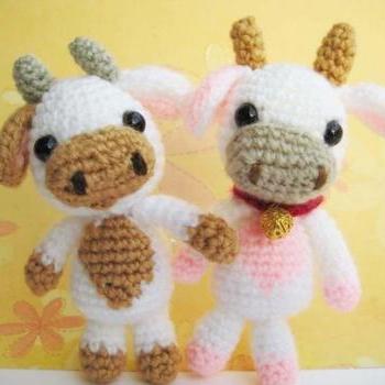 pdf Lolly baby cow amigurumi crochet pattern.-luulla