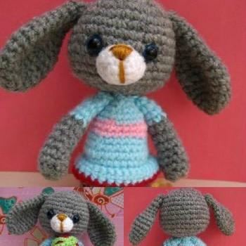 pdf vicky bunny rabbit amigurumi crochet pattern-luulla
