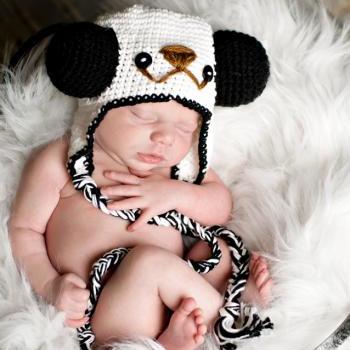 pdf crochet pattern( how to tutorial) Panda hat size newborn- 1 years